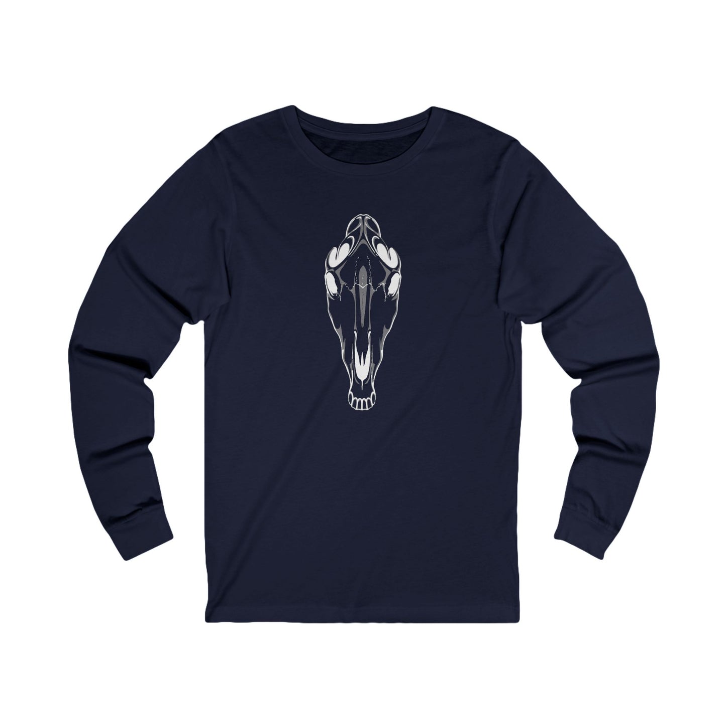Spooky Horse Skull Long Sleeve Tee