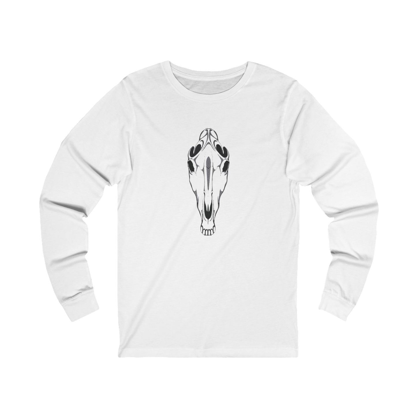 Spooky Horse Skull Long Sleeve Tee