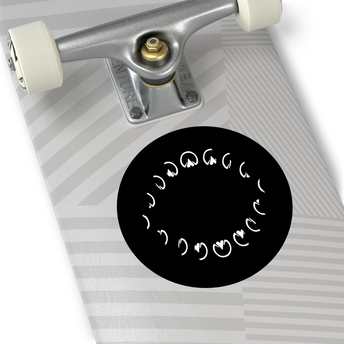 Hoof Moon Phases Round Vinyl Sticker