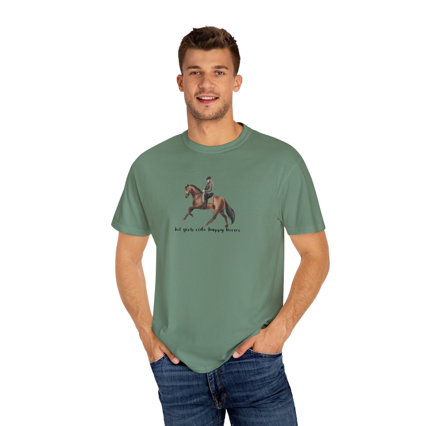 Hot Girls Ride Happy Horses (Dressage) T-shirt