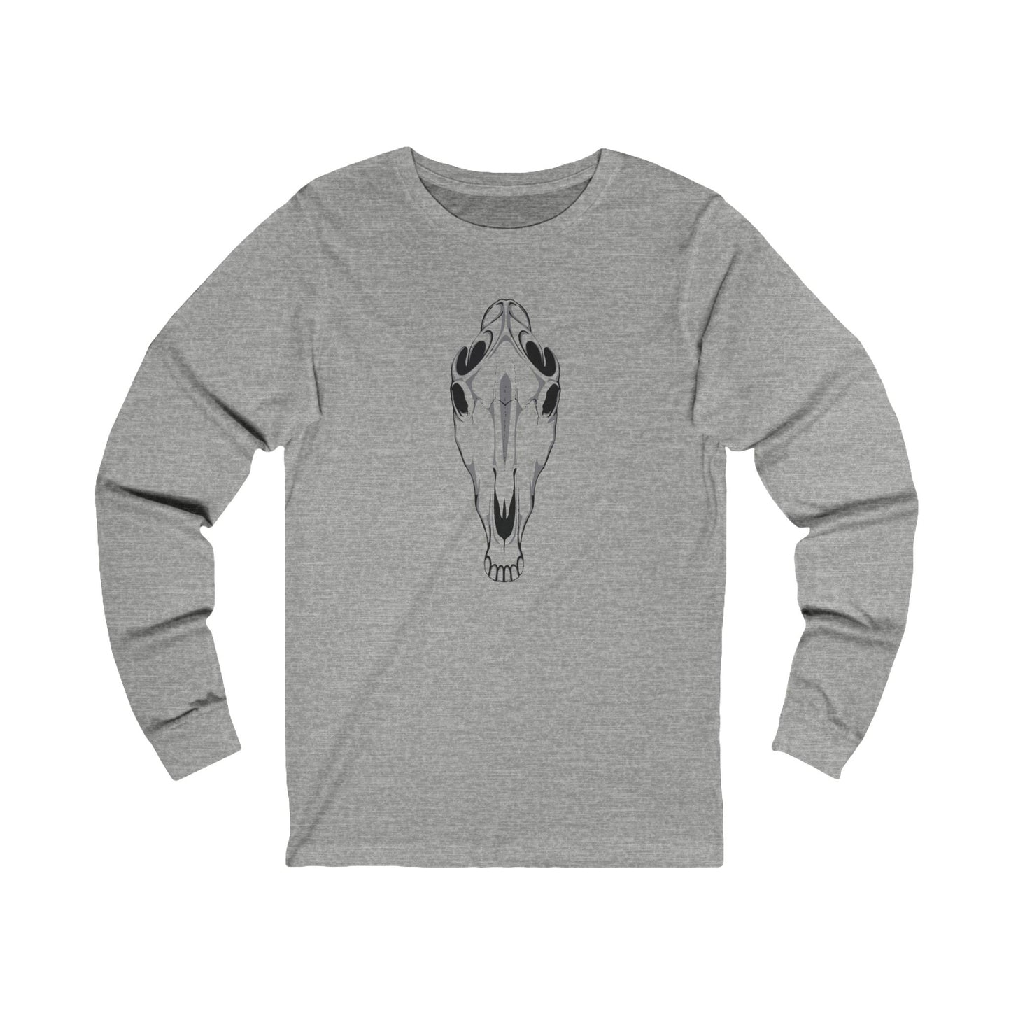 Spooky Horse Skull Long Sleeve Tee