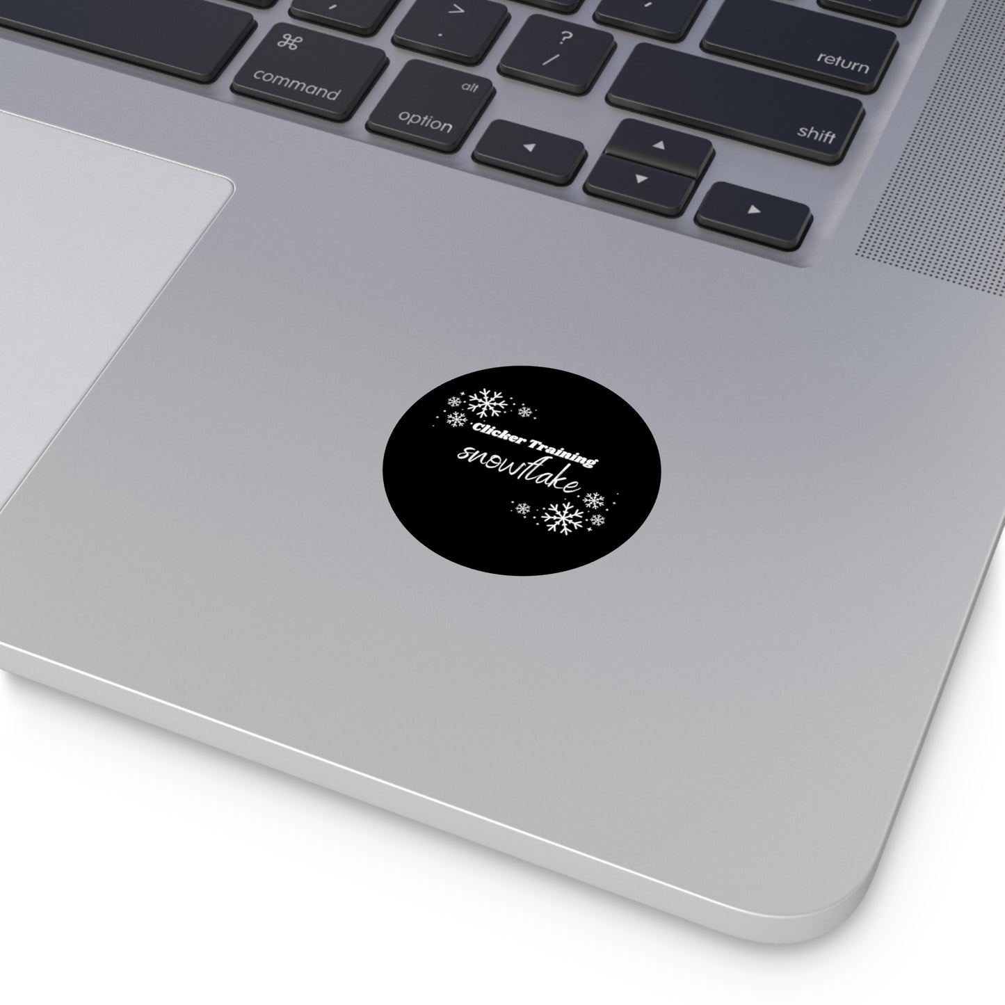 Clicker Training Snowflake Round Vinyl Sticker
