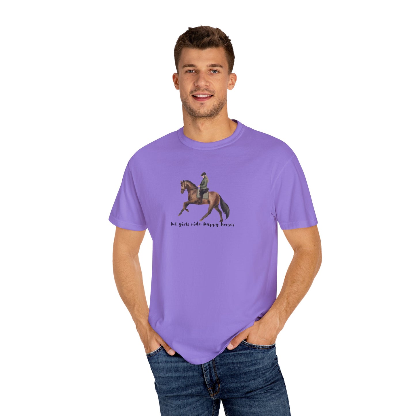 Hot Girls Ride Happy Horses (Dressage) T-shirt