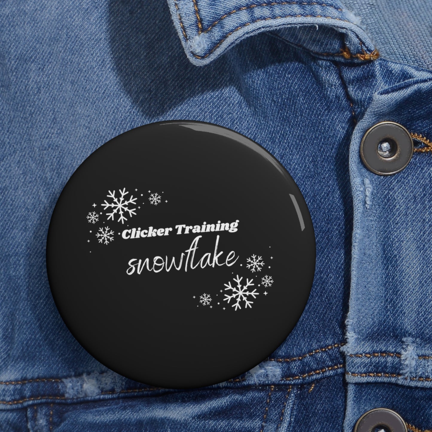 Clicker Training Snowflake Pin