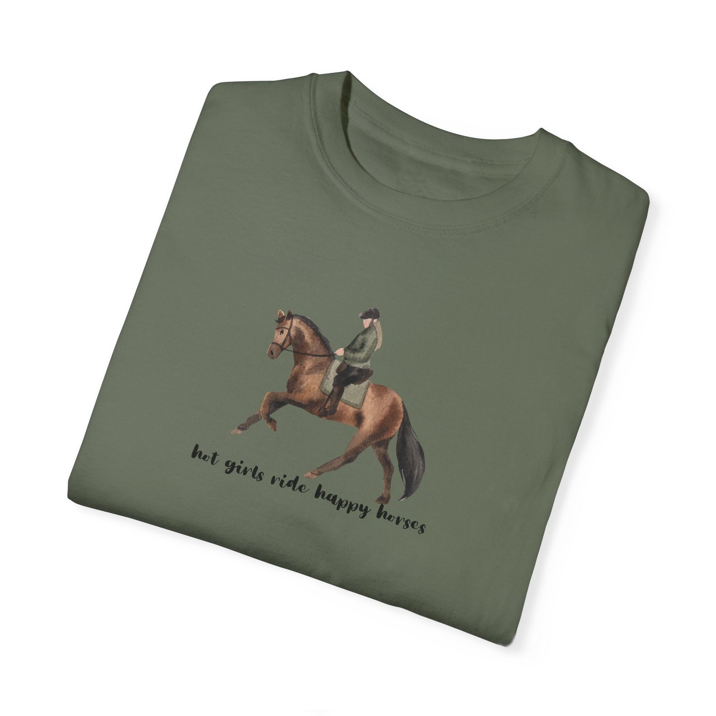 Hot Girls Ride Happy Horses (Dressage) T-shirt