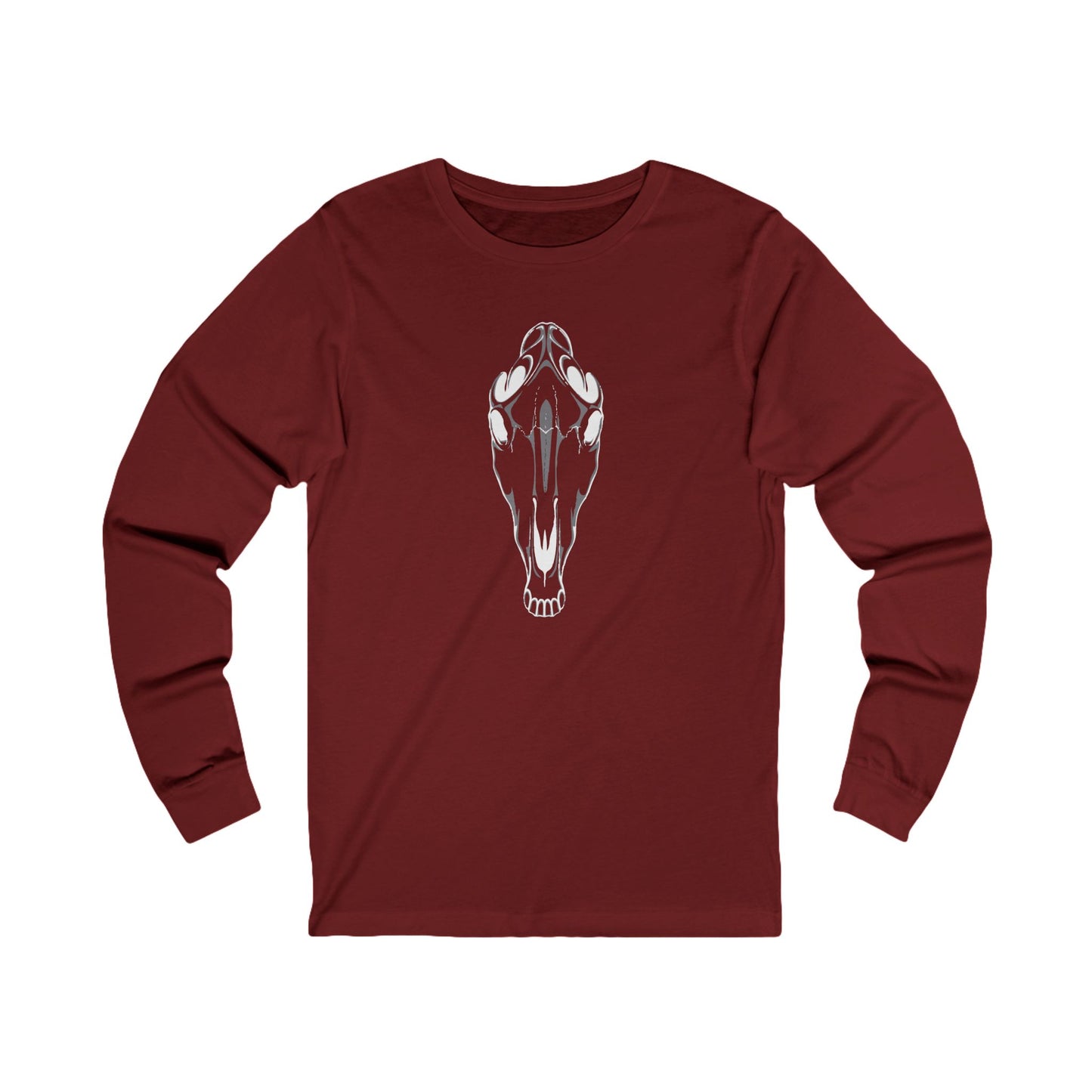 Spooky Horse Skull Long Sleeve Tee