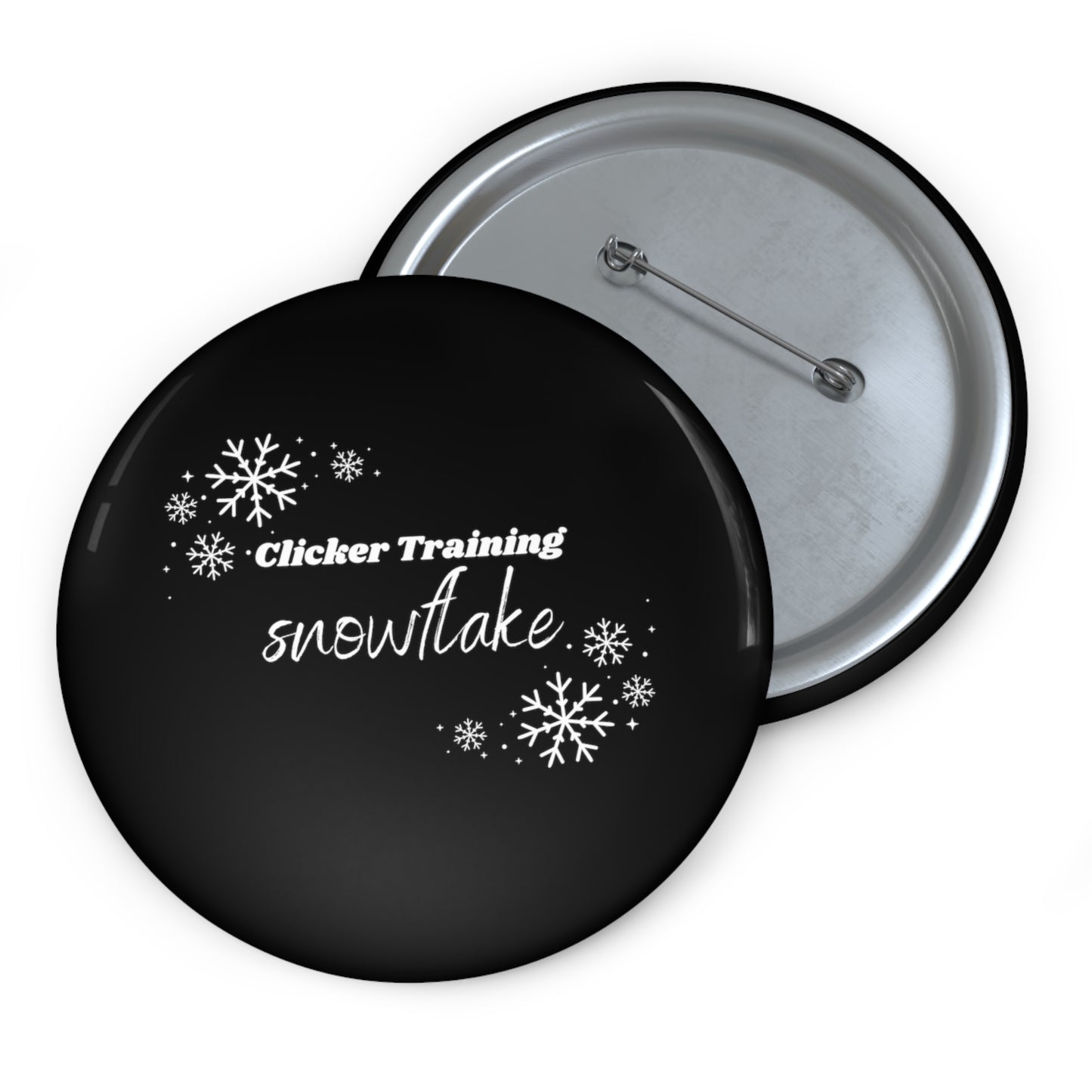 Clicker Training Snowflake Pin