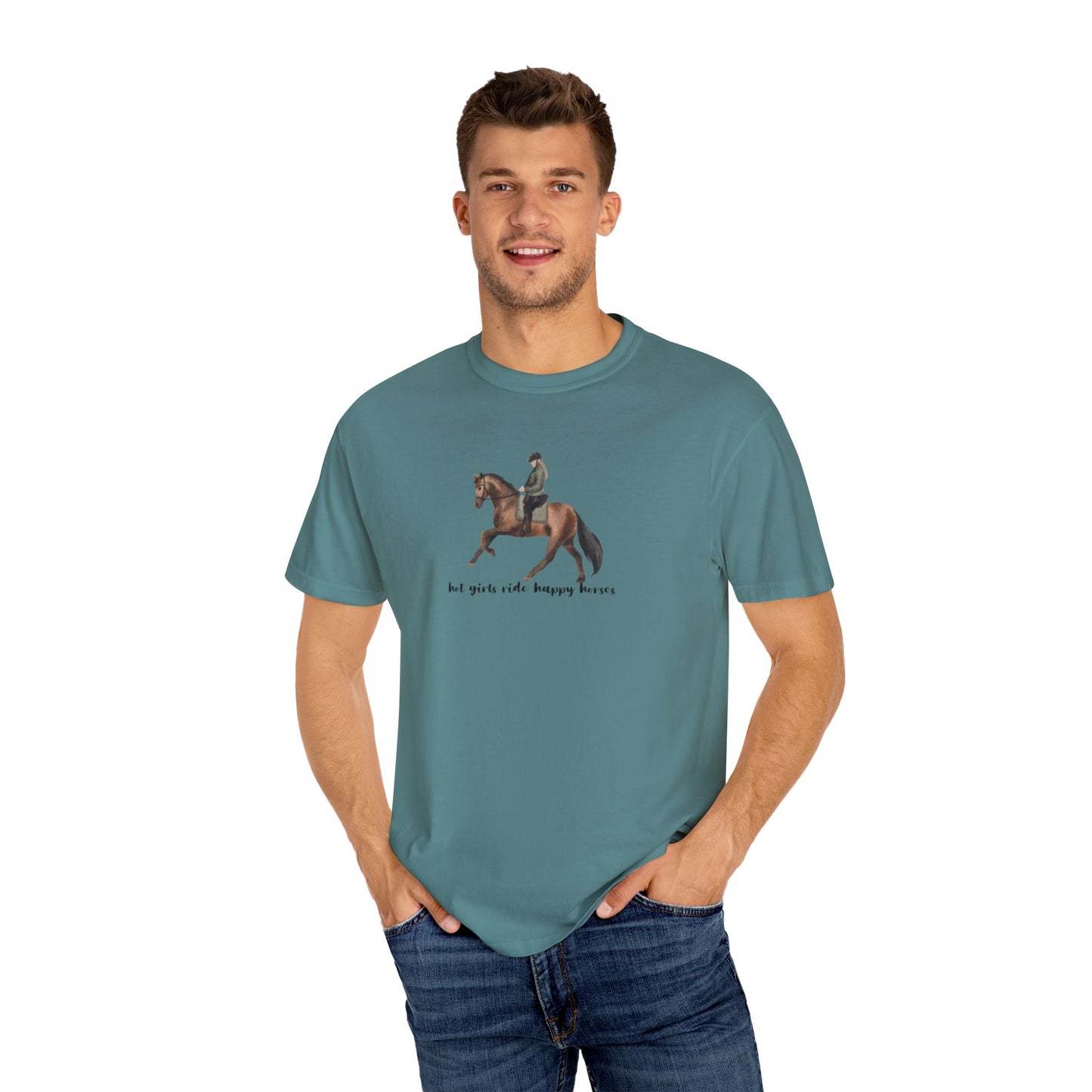 Hot Girls Ride Happy Horses (Dressage) T-shirt