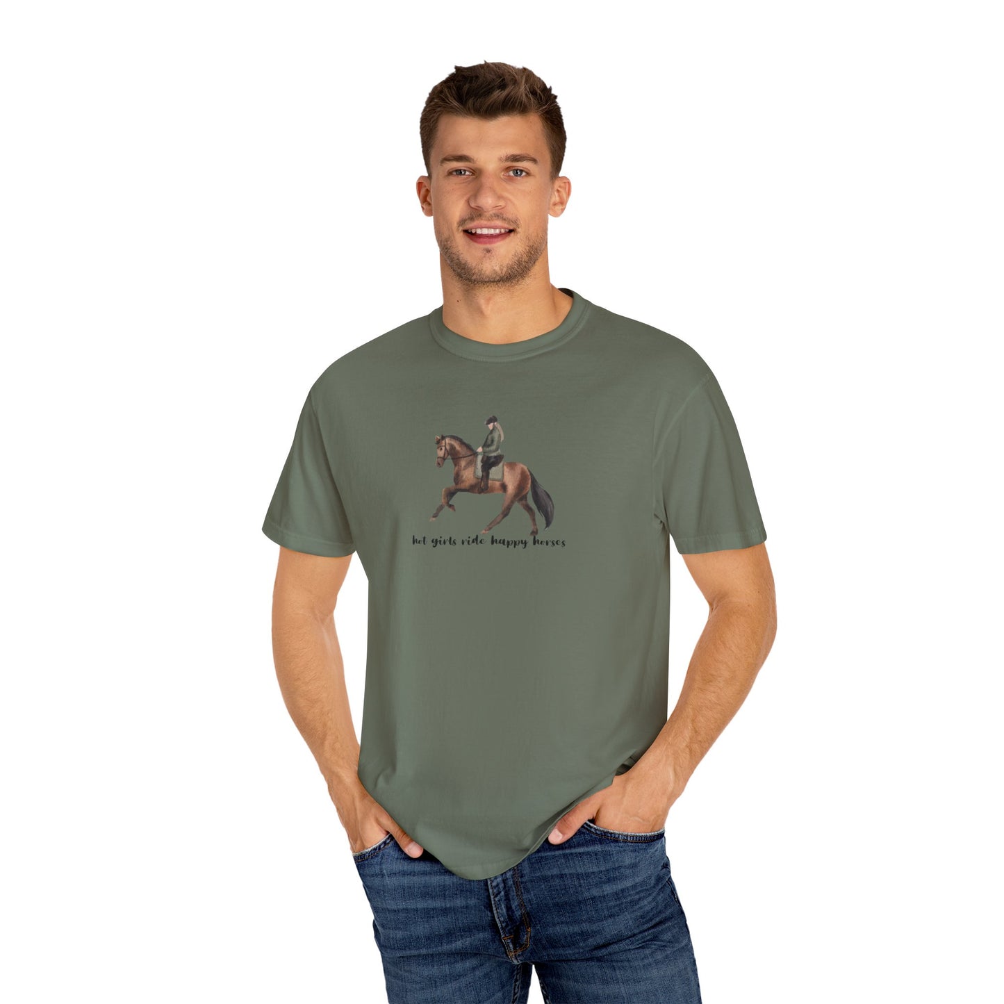 Hot Girls Ride Happy Horses (Dressage) T-shirt