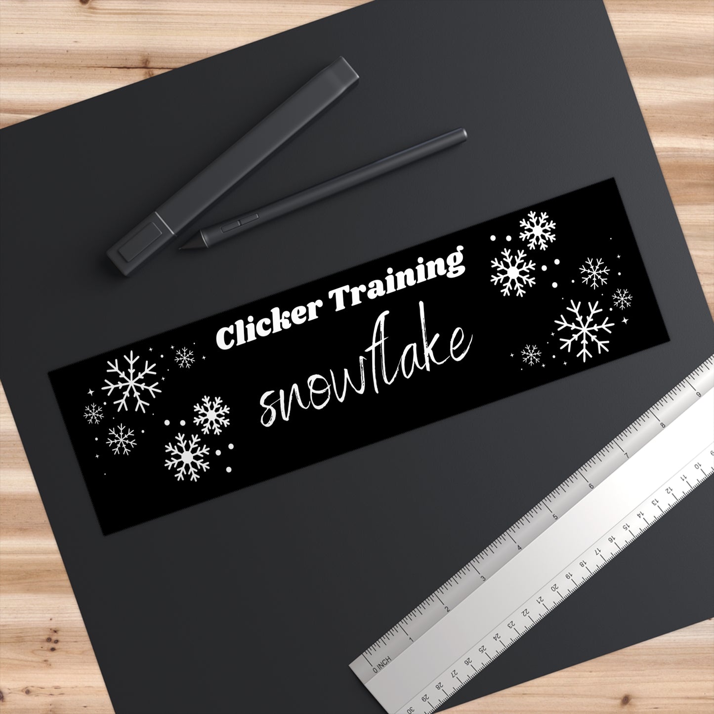 Clicker Training Snowflake Bumper Sticker