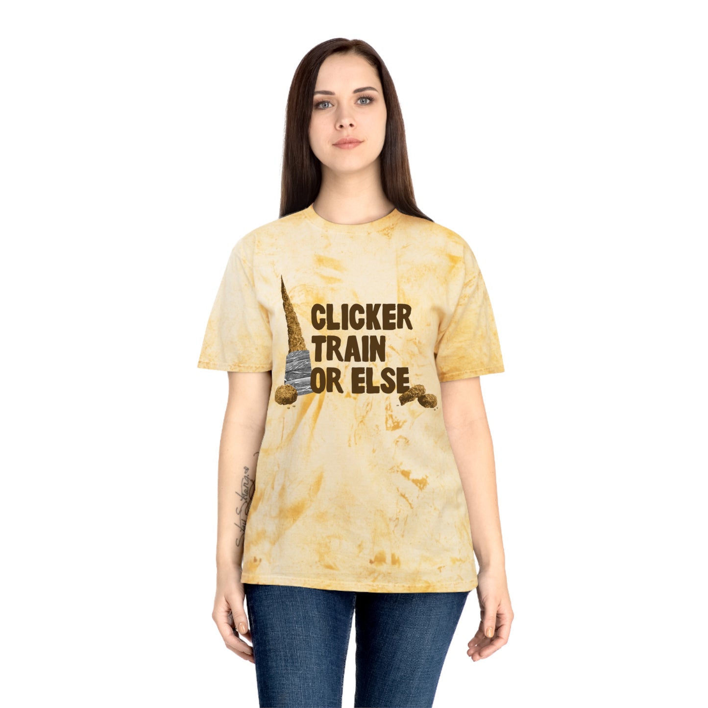 Clicker Train or Else Color Blast T-Shirt