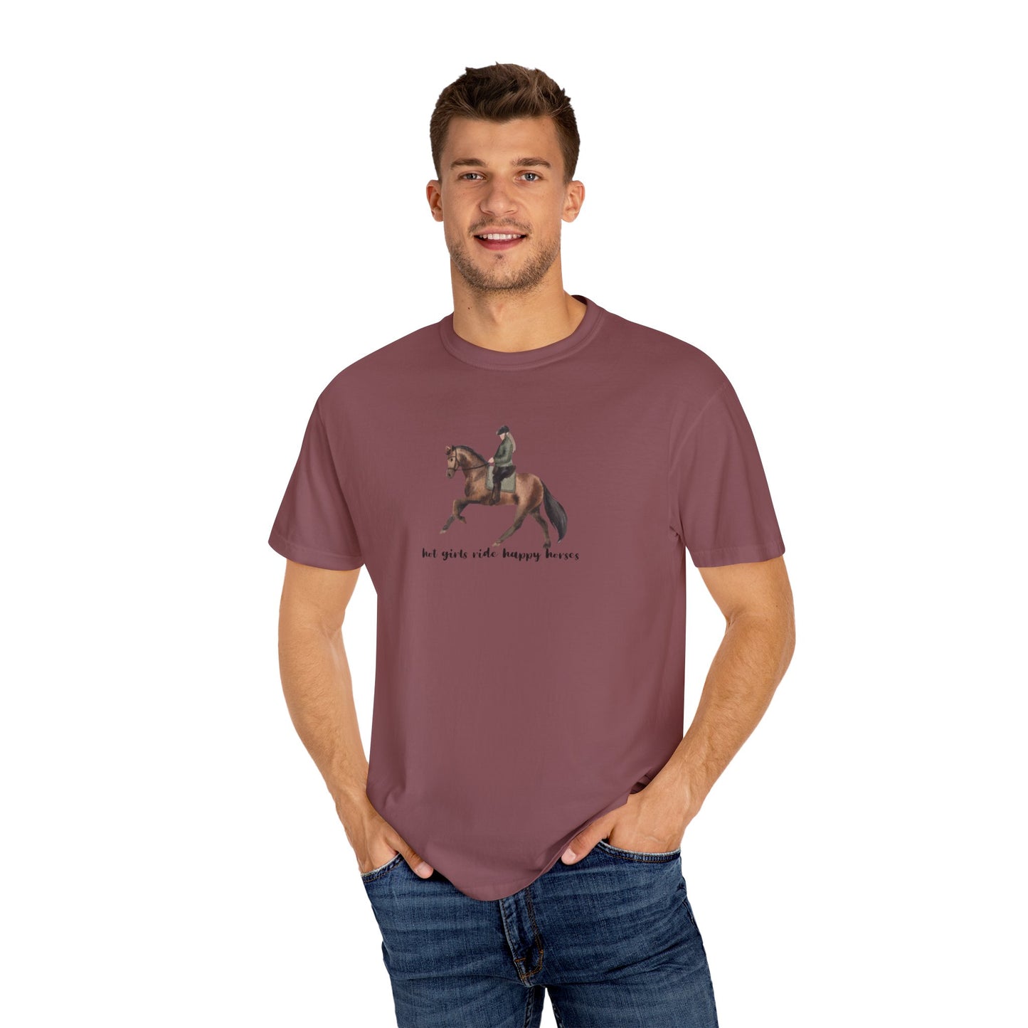 Hot Girls Ride Happy Horses (Dressage) T-shirt
