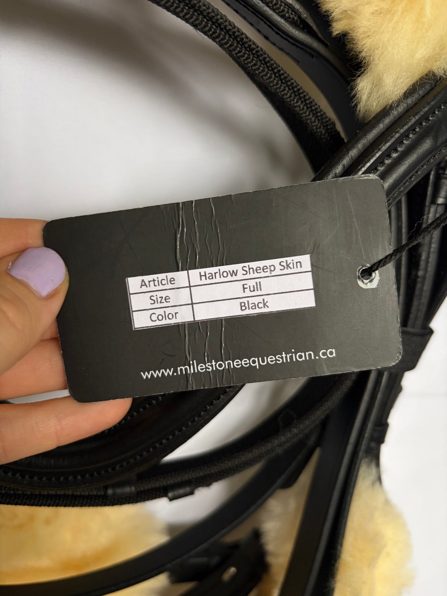 Harlow Anatomical Bridle with Sheepskin - FULL