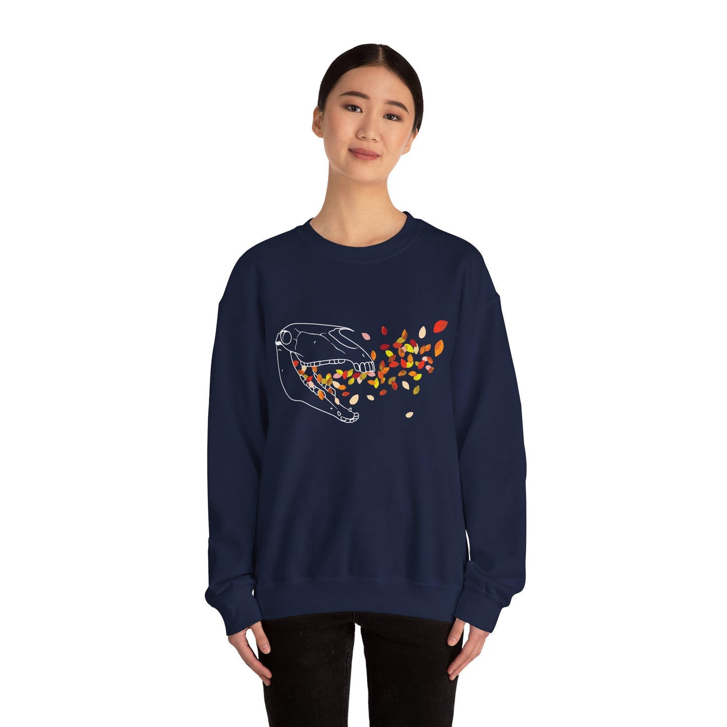 Autumnal Horse Skull Crewneck Sweatshirt