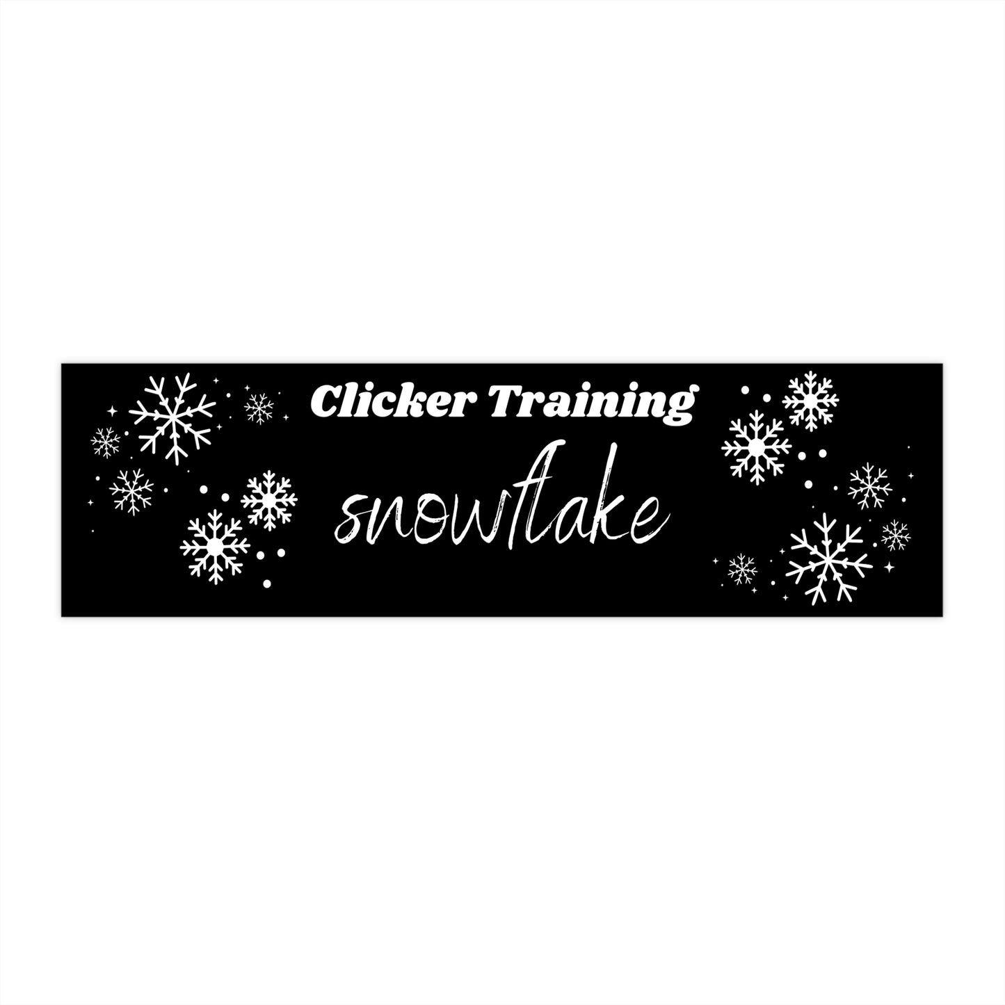 Clicker Training Snowflake Bumper Sticker