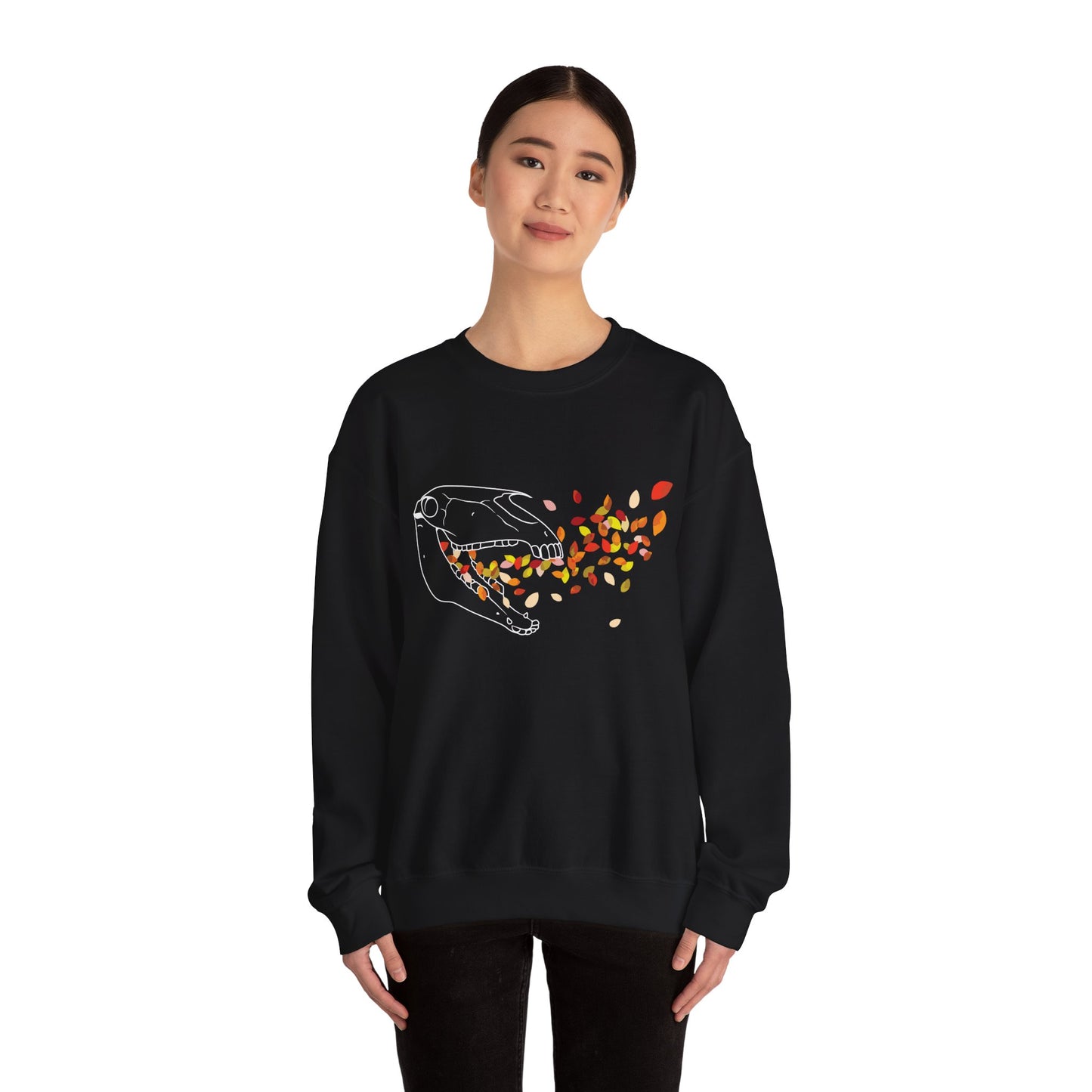 Autumnal Horse Skull Crewneck Sweatshirt