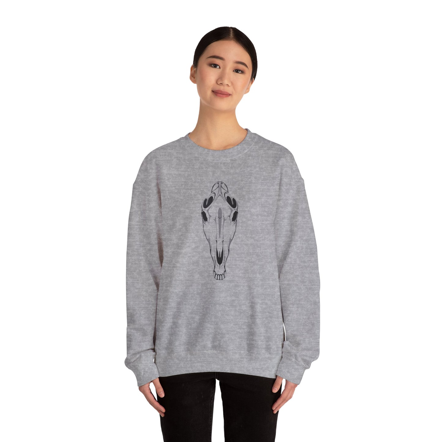 Spooky Horse Skull Crewneck Sweatshirt