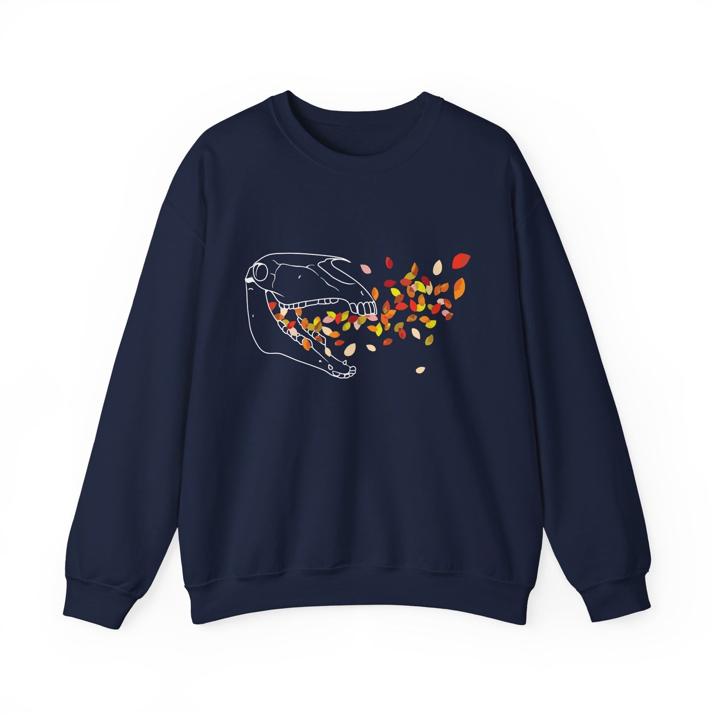 Autumnal Horse Skull Crewneck Sweatshirt