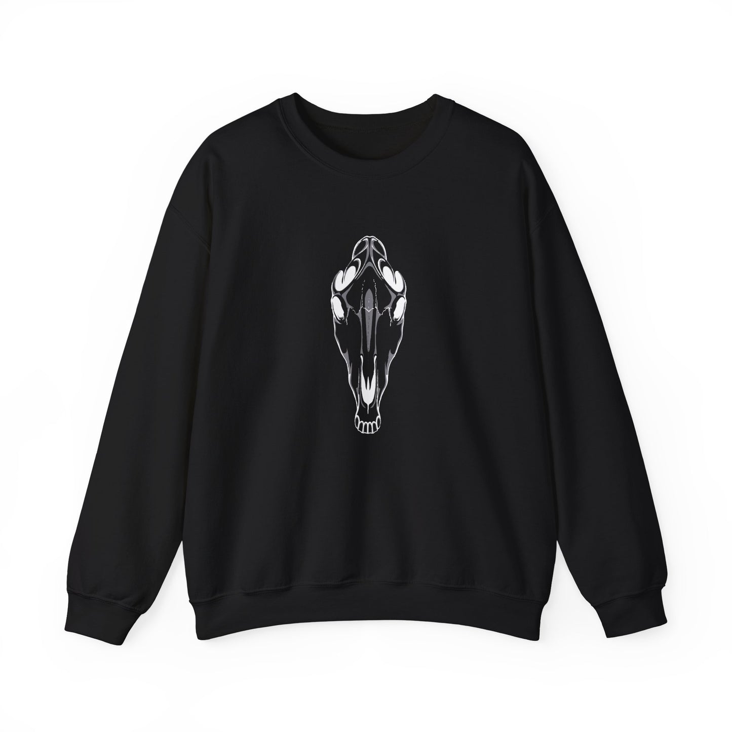 Spooky Horse Skull Crewneck Sweatshirt