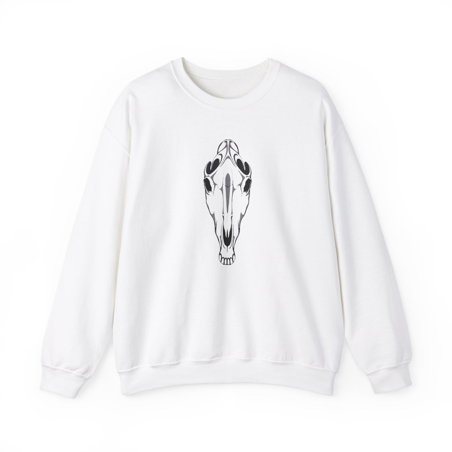 Spooky Horse Skull Crewneck Sweatshirt