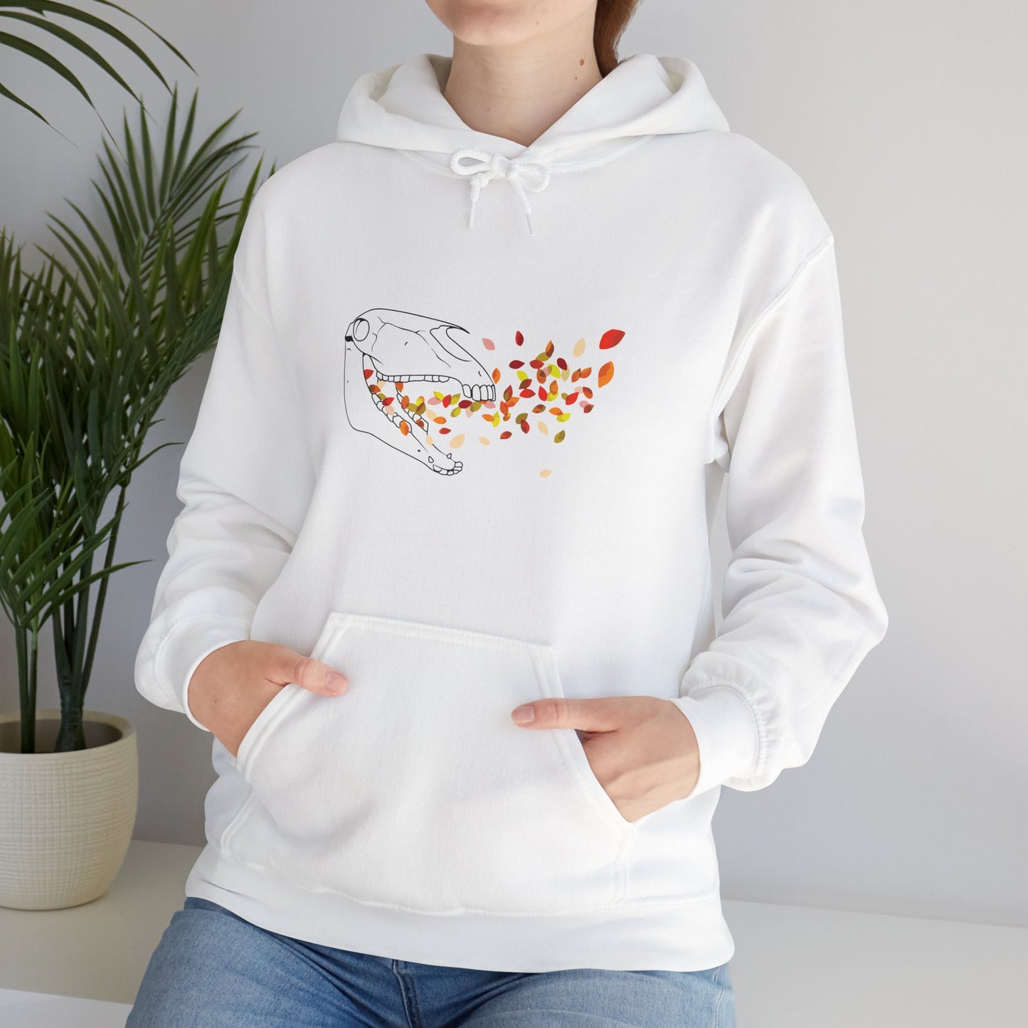 Autumnal Horse Skull Hooded Sweatshirt