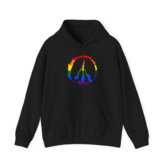 Pride Barefoot Hoof Peace Sign Hoodie