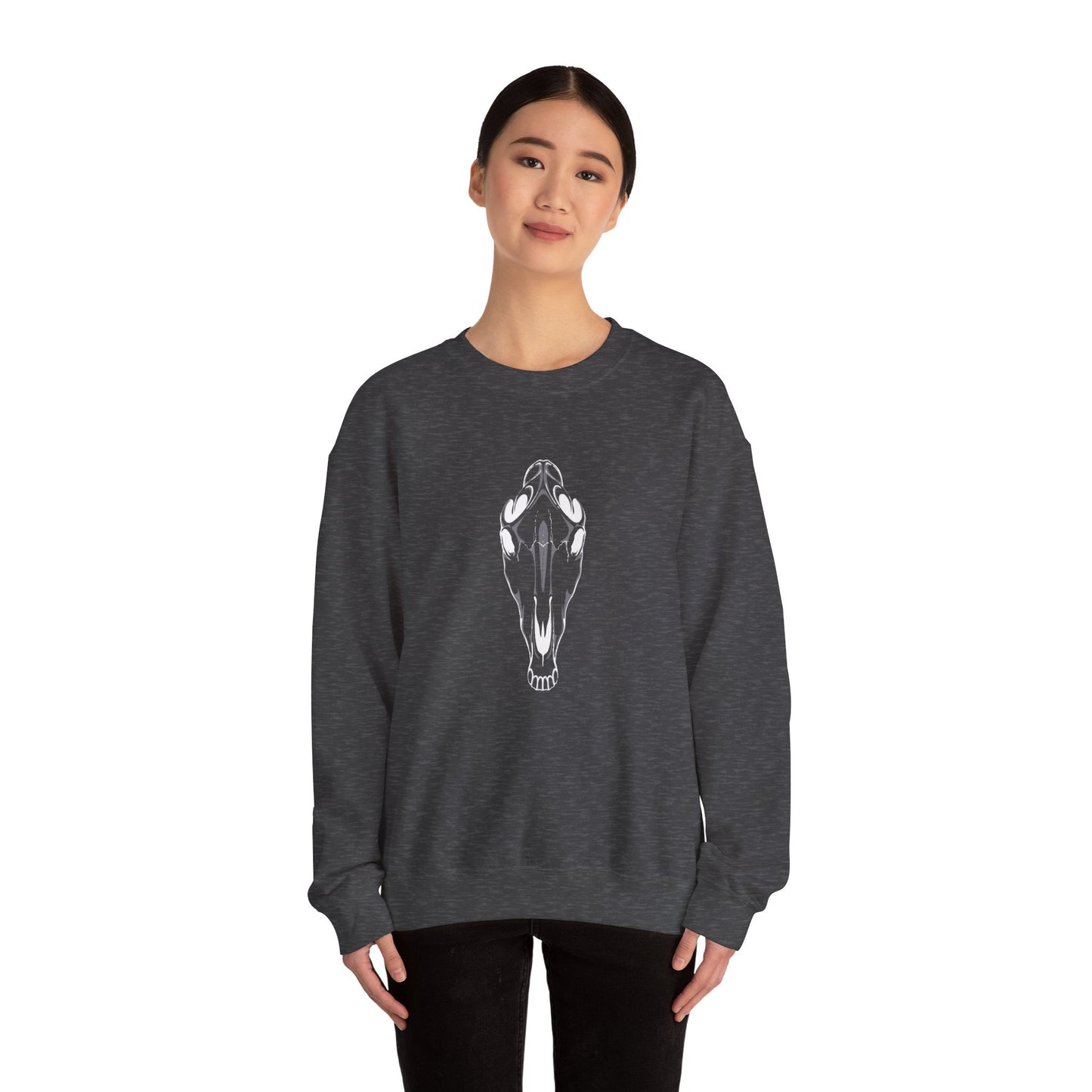 Spooky Horse Skull Crewneck Sweatshirt