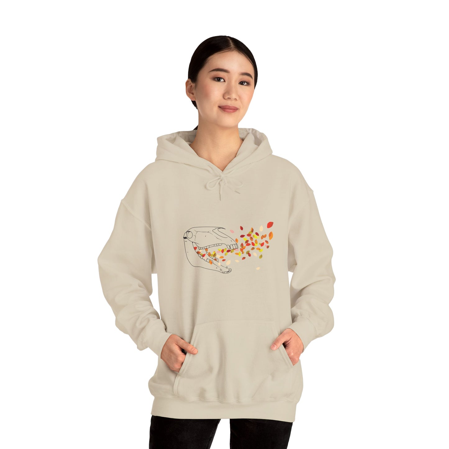 Autumnal Horse Skull Hooded Sweatshirt