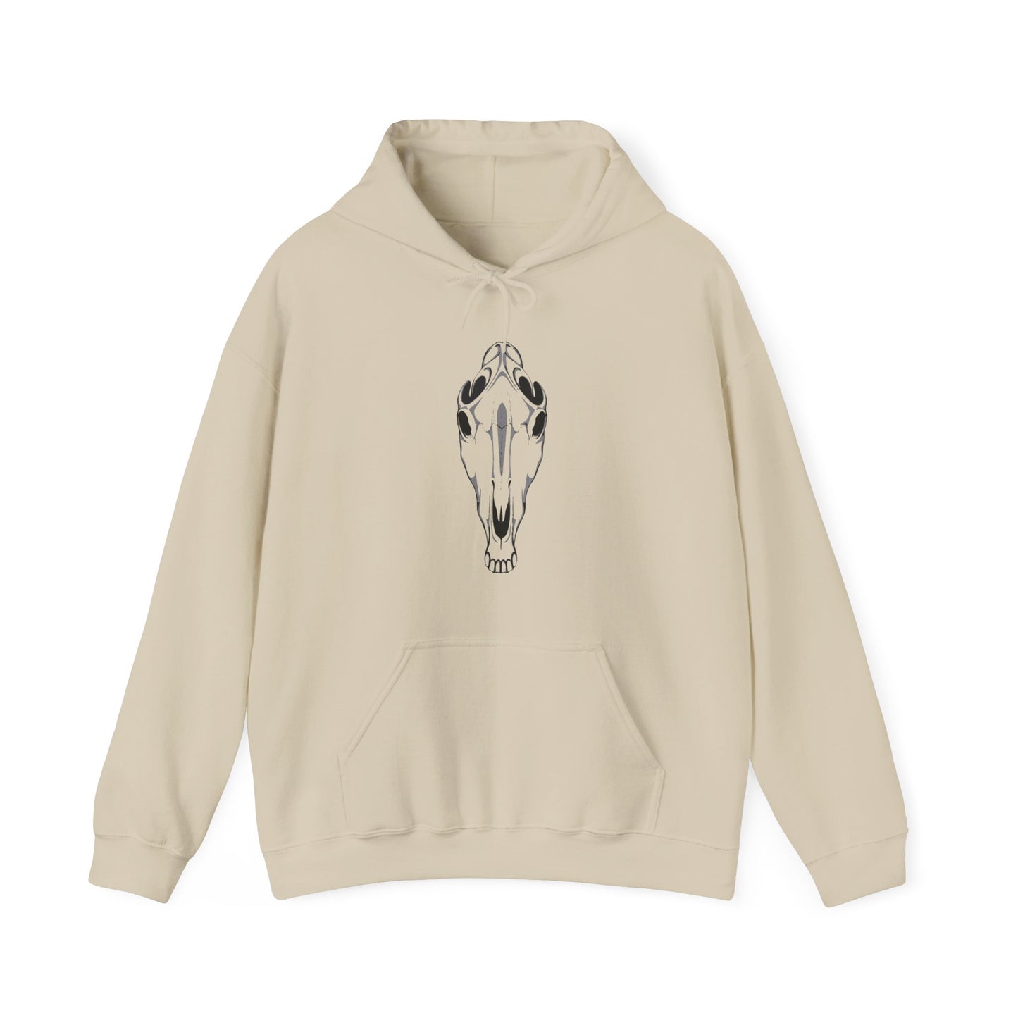 Spooky Horse Skull Hooded Sweatshirt