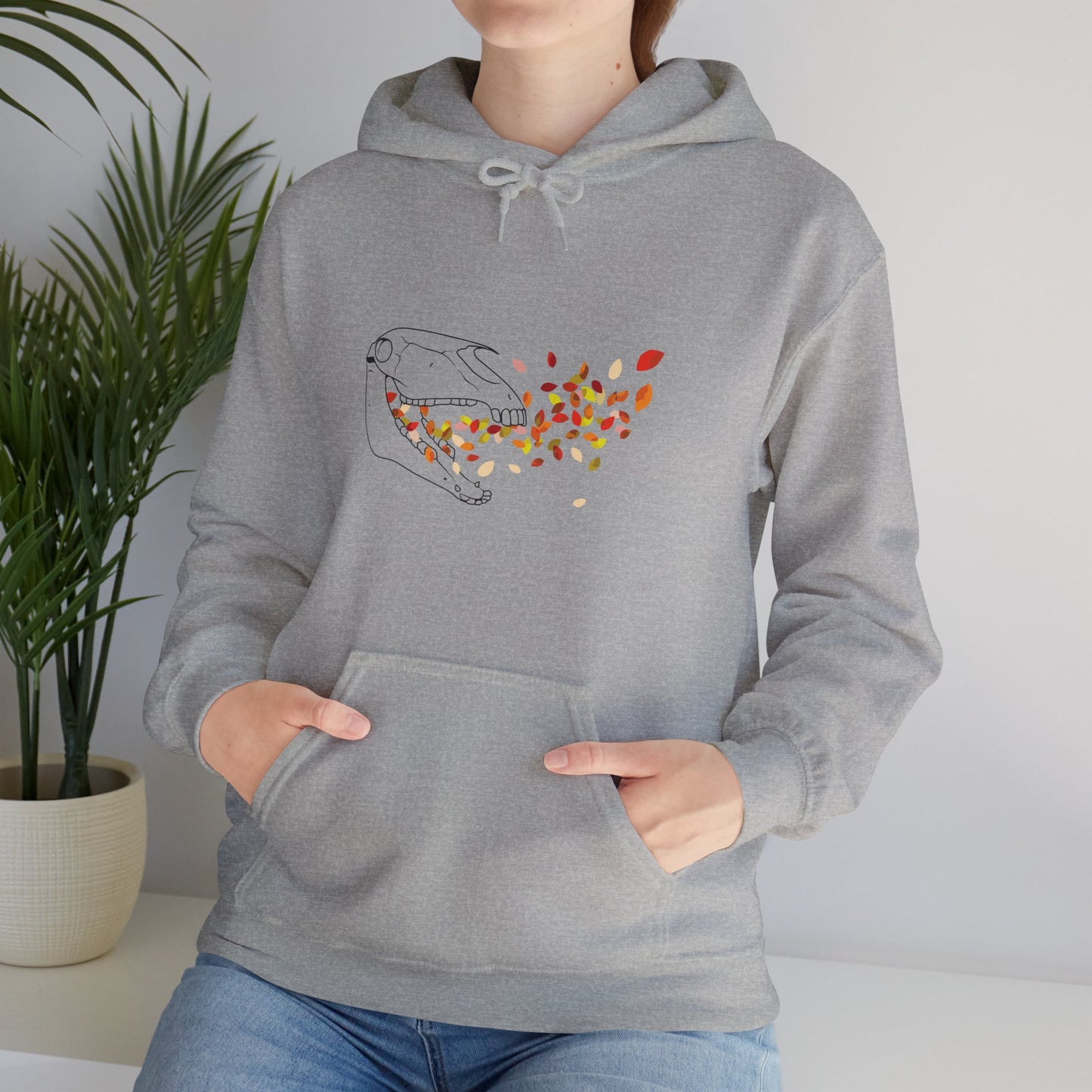 Autumnal Horse Skull Hooded Sweatshirt