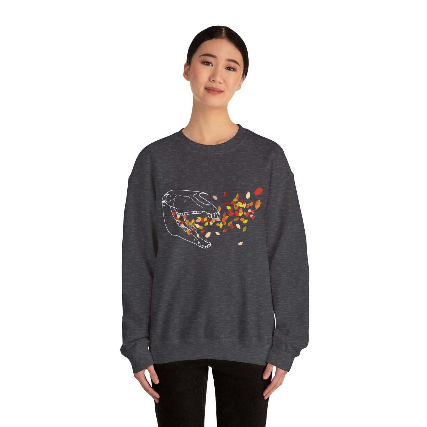 Autumnal Horse Skull Crewneck Sweatshirt