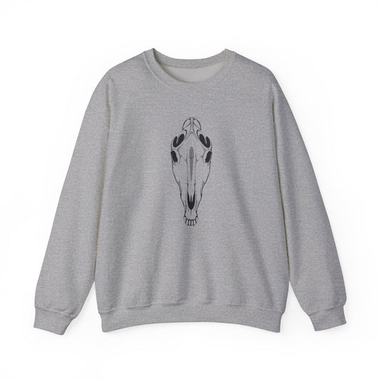 Spooky Horse Skull Crewneck Sweatshirt