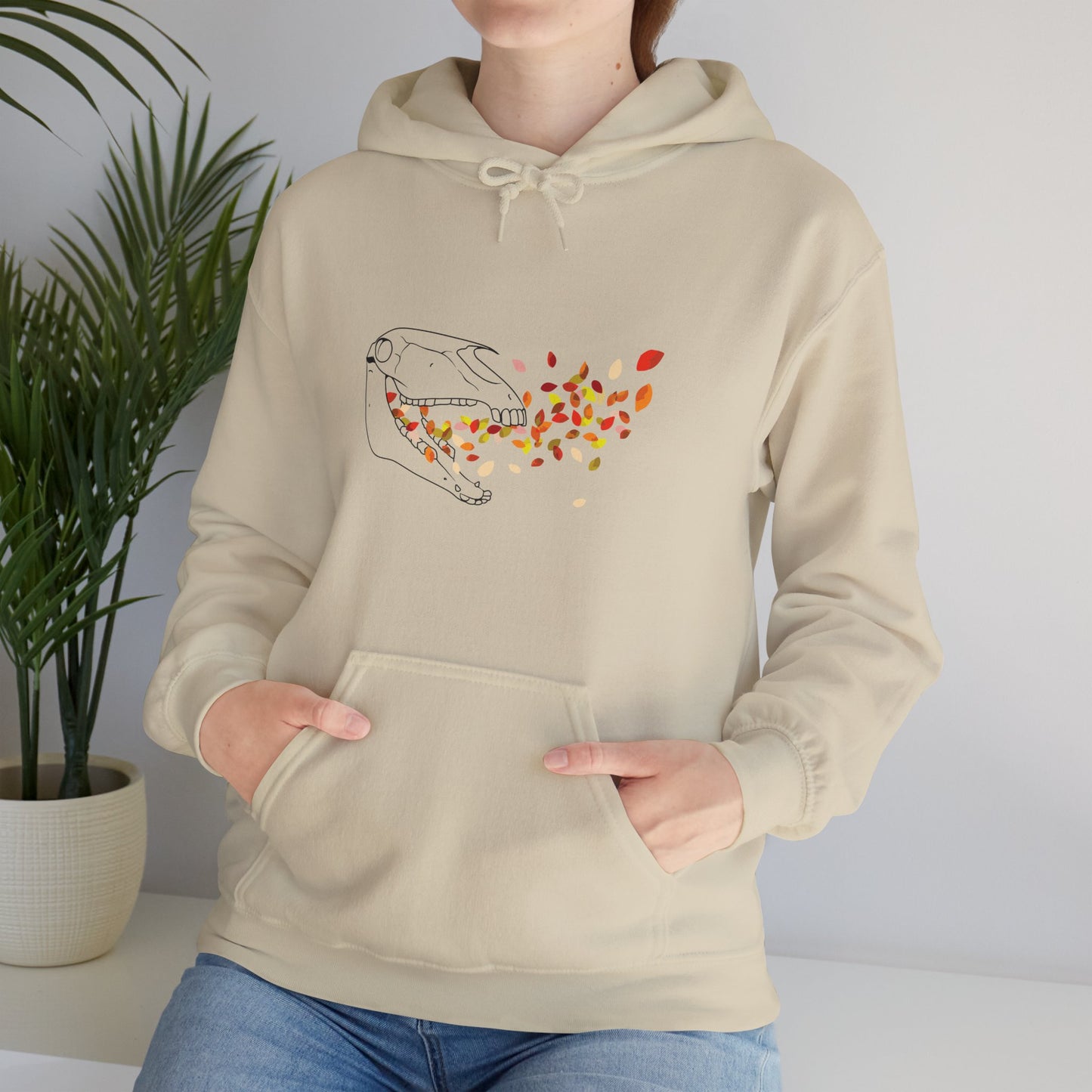 Autumnal Horse Skull Hooded Sweatshirt