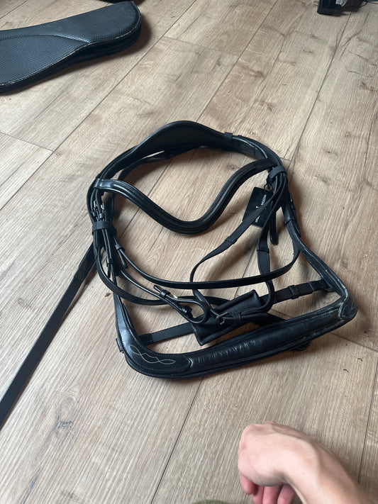 X Full Black Harlow Bridle