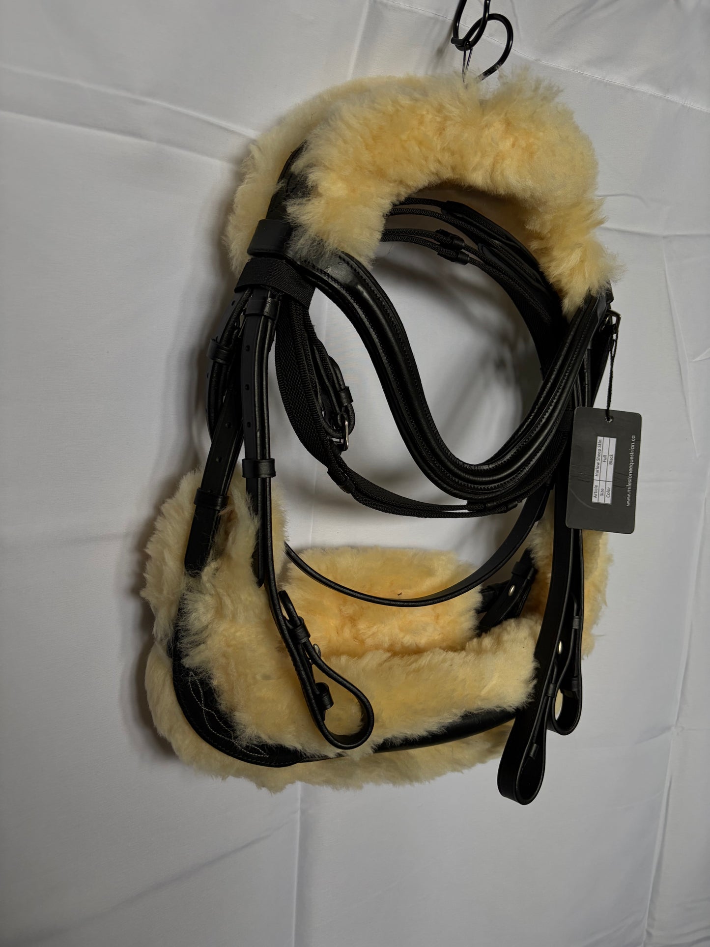 Harlow Anatomical Bridle with Sheepskin - FULL