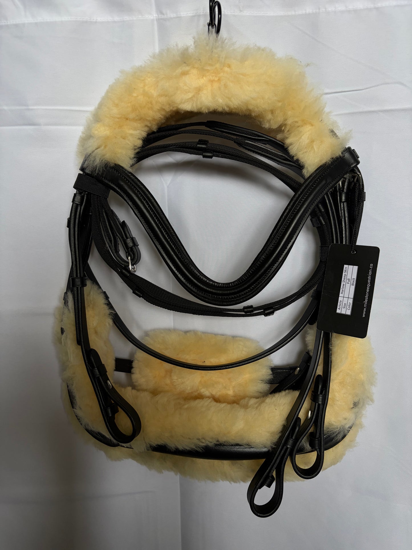 Harlow Anatomical Bridle with Sheepskin - FULL