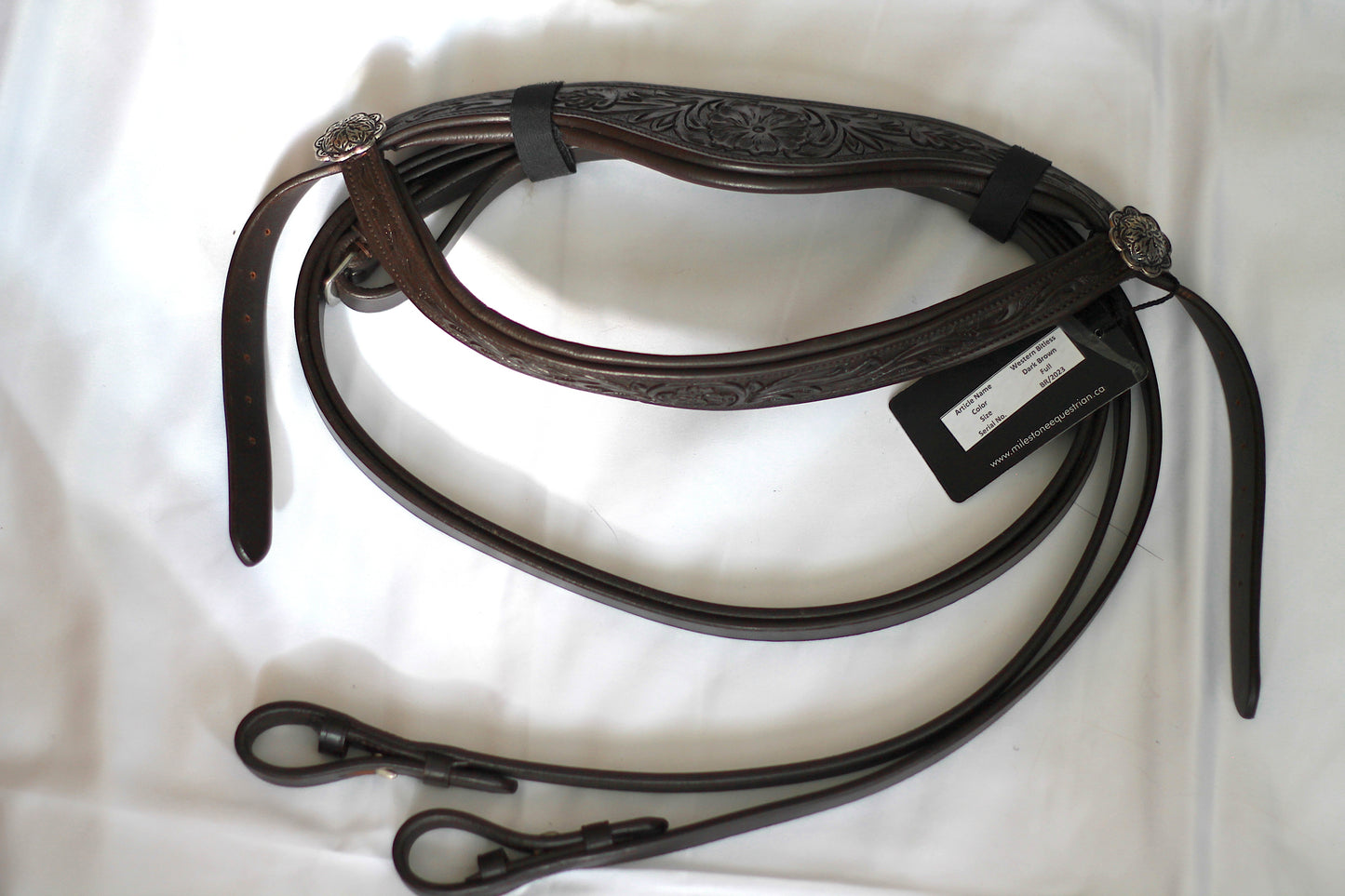 Western Bitless Bridle - Full - Optional Nose Band